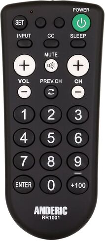 Anderic RR1001 Simple TV Universal Remote - Works All Brands in Kuwait