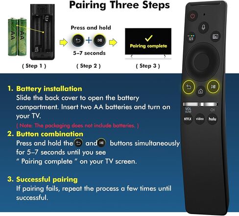 for Samsung Replacement Universal Remote with Voice Function, Compatible with 2019-2025 All Samsung TV Frame Curved QLED Crystal TVs Remotes in Kuwait