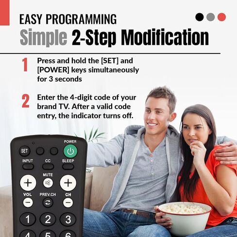 Anderic RR1001 Simple TV Universal Remote - Works All Brands in Kuwait