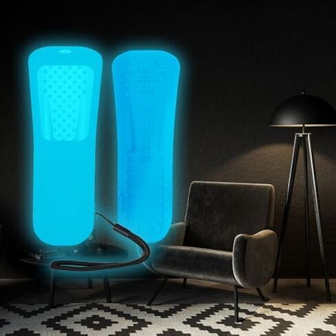 Flipper Big Button TV Remote for Seniors & Blue Glow Silicone Cover in Kuwait