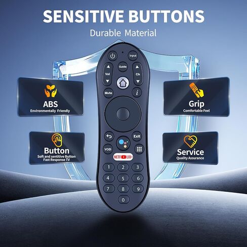 Replacement Remote Control for TiVo Stream 4K UHD Streaming Media Player, for TV, AV Audio and Devices, Models R37023B, Google-Assistant Voice, Easy to Pair in Kuwait