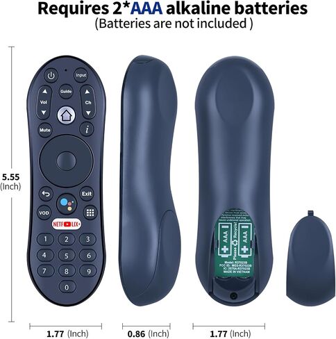 Replacement Remote Control for TiVo Stream 4K UHD Streaming Media Player, for TV, AV Audio and Devices, Models R37023B, Google-Assistant Voice, Easy to Pair in Kuwait