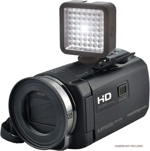 Miniature LED Light for Sony Handycam HDR-SR7 Includes Shoe Bracket in Kuwait
