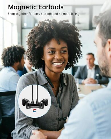 Blue Air Neckband Bluetooth Earphones Magnetic in Ear Sports Headphones in Kuwait