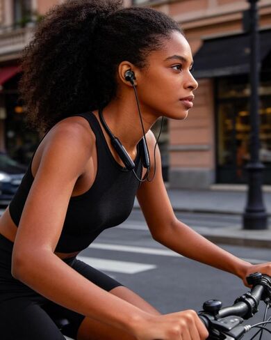 Blue Air Neckband Bluetooth Earphones Magnetic in Ear Sports Headphones in Kuwait