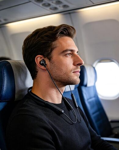 Blue Air Neckband Bluetooth Earphones Magnetic in Ear Sports Headphones in Kuwait