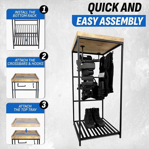 Guard The Line Police Gear Rack - Law Enforcement & Tactical Vest Organizer in Kuwait
