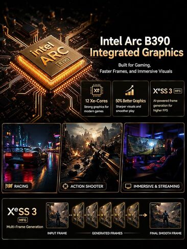 GMKtec T2S AI Mini PC Intel X7 358H 64GB LPDDR5 8533 MT/S 1TB PCIe 5.0 SSD in Kuwait