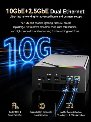 GMKtec T2S AI Mini PC Intel X7 358H 64GB LPDDR5 8533 MT/S 1TB PCIe 5.0 SSD in Kuwait