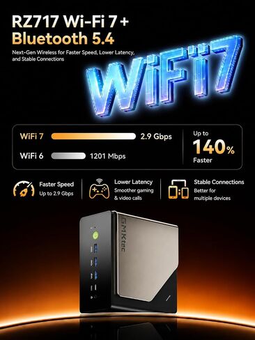 GMKtec T2S AI Mini PC Intel X7 358H 64GB LPDDR5 8533 MT/S 1TB PCIe 5.0 SSD in Kuwait