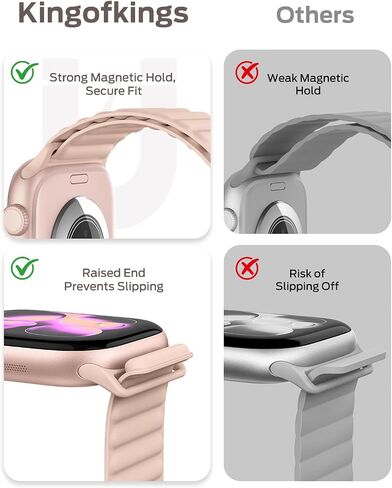 Magnetic Silicone Sport Band for Apple Watch Bands Series 11-1/SE/Ultra in Kuwait