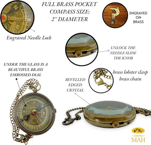 Scout Compass with Oath Message – Solid Brass Pocket Compass for Boys, Teens & Scouts | Inspirational Keepsake Gift for Eagle Ceremony, Graduation, Hiking, Camping, Outdoor Adventures, Promotion Gift in Kuwait