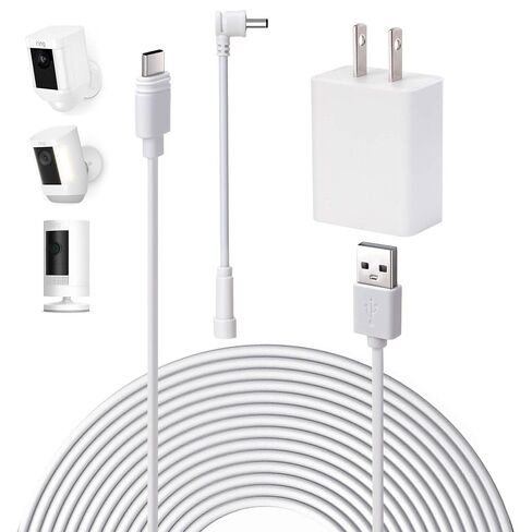 26ft Power Cord and Adapter for Ring Spotlight Cam Pro/Plus, Stick Up Cam in Kuwait