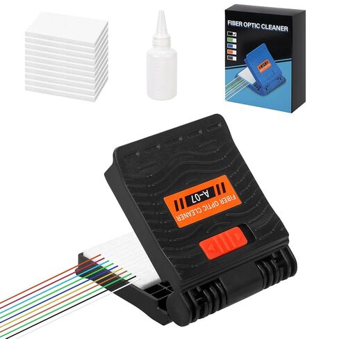 Fiber Optic Cleaning Wipe Clip, Multi-Core Tool, 10 Nano Pads (Black) in Kuwait