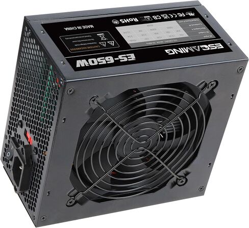 ESGAMING 650W PSU - Non-Modular ATX Power Supply with Auto-Thermally Controlled 120mm Fan and 6+2 Pin Connectors, PFC Protection 115/230V Switch in Saudi Arabia