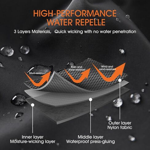 Waterproof Leg Gaiters for Men and Women Adjustable Snow Boot Gaiters for Hiking in Hunting Sand and Mud Mountain Climbing or Snowshoeing （TriangleB L in Kuwait
