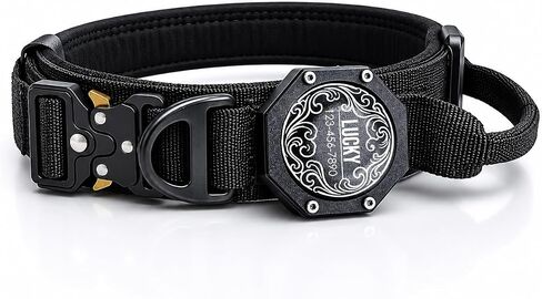 Personalized Tactical Dog Collar Holder Compatible with AirTag in Kuwait