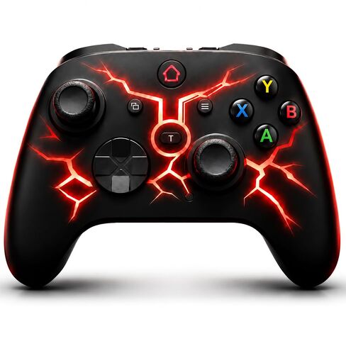 CFORWARD X Box One Controller with 2.4G Adapter, Wireless Gamepad for X Box 1/Series X/S & PC Win10+, With Dual Vibration, Turbo, Programmable Buttons, RGB LED Lighting, Third-Party Controller in Kuwait