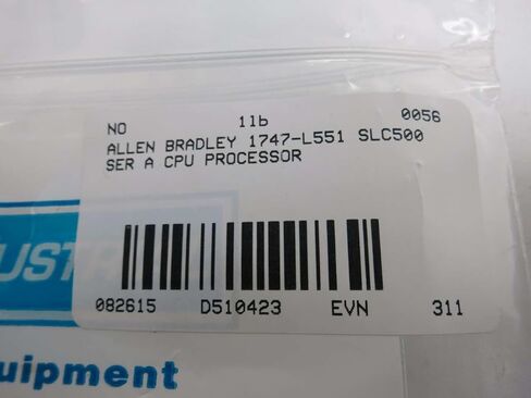 ALLEN BRADLEY 1747-L551 SLC500 SER A CPU Processor Unit SLC 5/05 D510423 in Kuwait