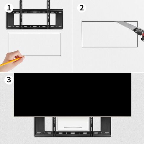 in-Wall TV Box, Media Enclosure, 9 Inches Inwall Cable Management, Organize System Devices, Dual Purpose in-wall Enclosure for TV Home Theater Box, White in Kuwait