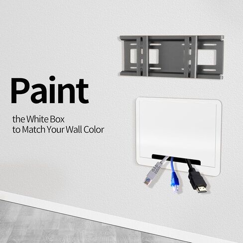 in-Wall TV Box, Media Enclosure, 9 Inches Inwall Cable Management, Organize System Devices, Dual Purpose in-wall Enclosure for TV Home Theater Box, White in Kuwait