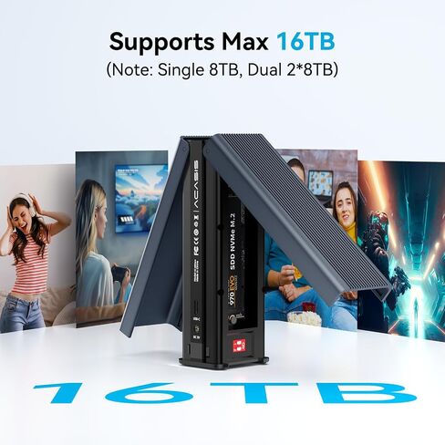 M.2 NVMe SSD Cloner, Dual-Bay Offline Duplicator with Cooling Fan, USB C to M.2 Cloner, Pcle Size 2230/2242/2260/2280 Compatible (Grey) in Kuwait