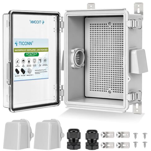 TICONN Outdoor Electrical Box with Ventilation Holes, IP65 Junction Box in Kuwait