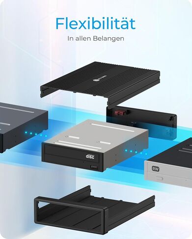 ICY BOX Odd Enclosure 13.3 Cm (5.25) Sata Iii Black, W128291458 (Sata Iii Black) in Kuwait