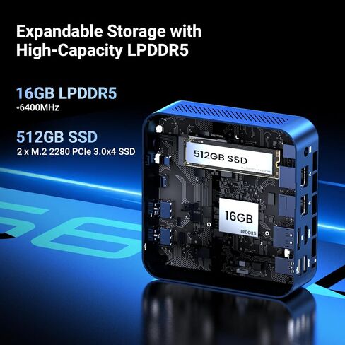 MINIX NR660LP Mini PC AMD Ryzen 5 6600H 16GB LPDDR5 512GB SSD Win 11 Pro in Kuwait