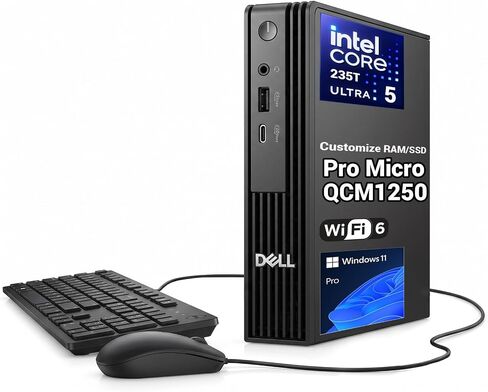 DELL Pro Micro QCM1250 Intel Core Ultra 5 235T Business AI Mini Desktop in Kuwait
