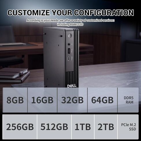 DELL Pro Micro QCM1250 Intel Core Ultra 5 235T Business AI Mini Desktop in Kuwait