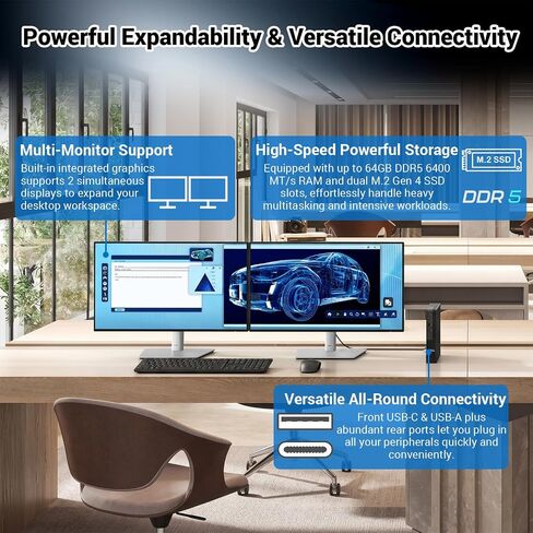 DELL Pro Micro QCM1250 Intel Core Ultra 5 235T Business AI Mini Desktop in Kuwait