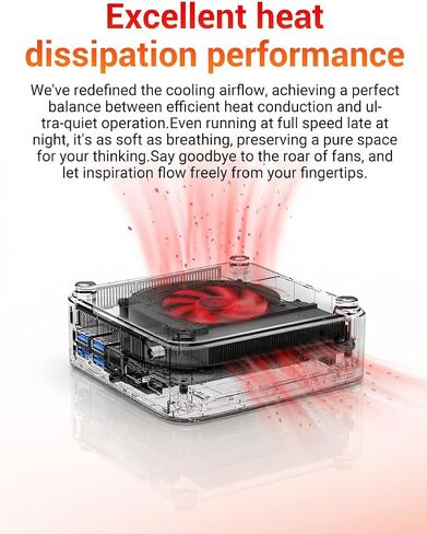 FIREBAT Mini PC AMD Ryzen 4300U (up to 3.7GHz), LAN/Wi-Fi 6/BT 5.2, Type-C/HDMI/DP, 4K @60Hz Support, 16GB LPDDR4, 512GB SSD (Expandable),Silent,Use in Education, Office, and Home Entertainment in Kuwait