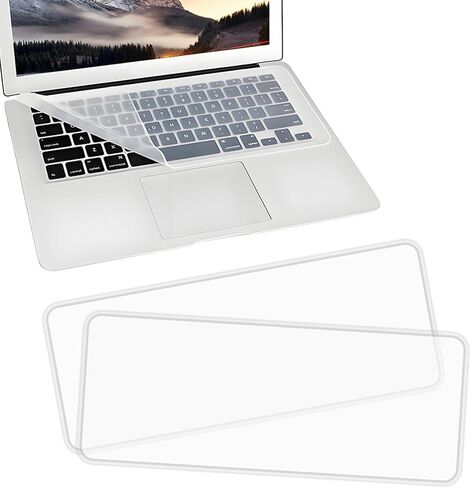 EKIND 2 Sheets Universal Waterproof and Dustproof Keyboard Cover for 12-14 Inch Laptops, with Keypad Keyboard Cover Size (L:12.2" x W:5.08"), Ultra Thin Silicone Skin Protector (Purple) in Kuwait