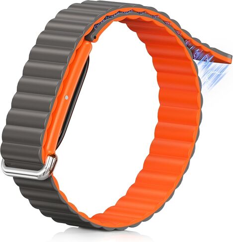 Magnetic Silicone Band Compatible for Google Fitbit Air, Soft Breathable Workout-Friendly Replacement Strap for Women Men, Waterproof Lightweight Strong Magnet Wristband for Fitbit Air Accessories in Saudi Arabia