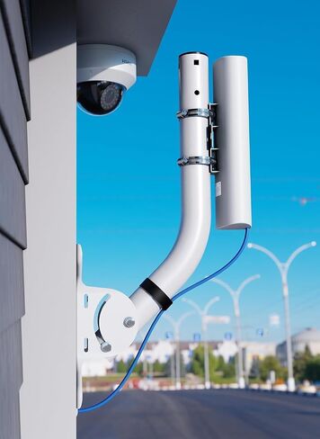 Wireless Bridge Ubiquiti NBE-M5-16 PRE-CONFIGURED, Bundle of 2 Ubiquiti NanoBeam M5 and Mounting Poles, Point to Point Outdoor WiFi Bridge, Plug and Play, 5GHz, 150+Mbps, 15+km Link Range in Kuwait