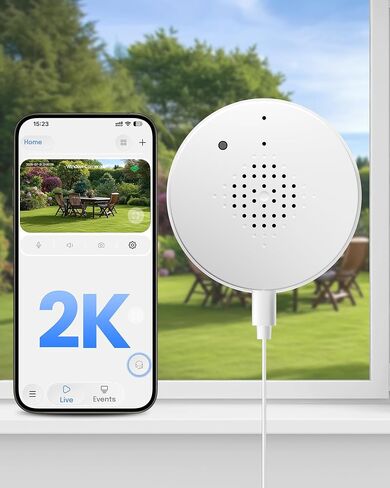 2K Window Camera, WiFi 6 Indoor Camera for Home Security,No Drill in Kuwait