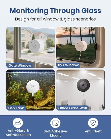 2K Window Camera, WiFi 6 Indoor Camera for Home Security,No Drill in Kuwait