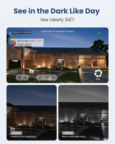 2K Window Camera, WiFi 6 Indoor Camera for Home Security,No Drill in Kuwait
