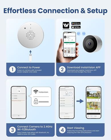 2K Window Camera, WiFi 6 Indoor Camera for Home Security,No Drill in Kuwait