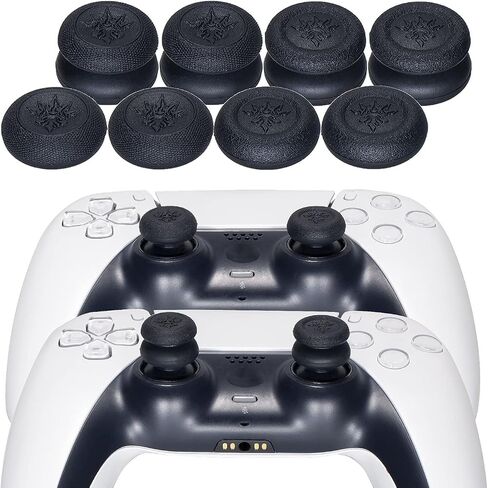 YoRHa Laser Carving Silicone Skin for PS5 Controller x 1(Skulls Blue) with Exclusive Thumb Grips x 8 in Kuwait