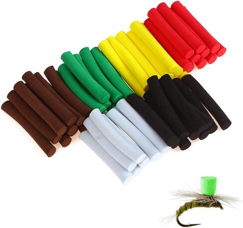 60-pcs 10 Strands/Pack Round Floating Foam Strips, Dry Fly Tying Material for Floating Flies3mm5mm8mm in Kuwait