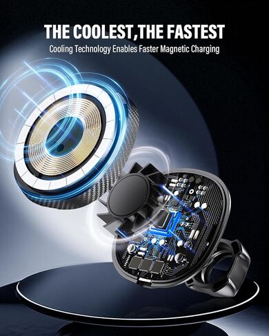 OQTIQ 20mm Qi2 Magnetic Charging Ball Mount, 15W, for MagSafe, Cooling Fan in Kuwait