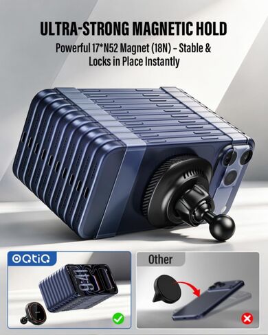 OQTIQ 20mm Qi2 Magnetic Charging Ball Mount, 15W, for MagSafe, Cooling Fan in Kuwait