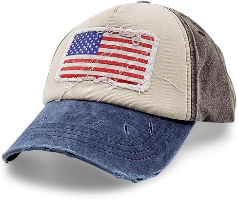 Vintage Distressed USA Hat - Mens Baseball Cap with American Flag, Perfect Veteran Ballcap, American Flag Baseball Cap in Kuwait