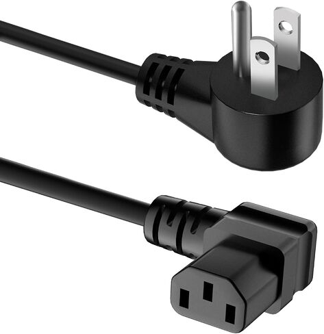 3 Prong AC Power Cord 15FT, PC Replacement Power Cord, NEMA 5-15P to C13, Compatible with TV, Desktop, Computer, Radio, Monitor, Printer, HP, Dell, Asus, ETL 18AWG 125V 10A- Bend Strain in Kuwait