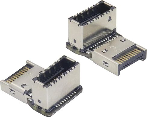 1Pack 90 Degree Type-E USB 3.1 Front Panel Header Adapter - Up-Right Angle USB 3.1 Type-E Male to Female Front Panel Internal Power Connector for Motherboard in Kuwait