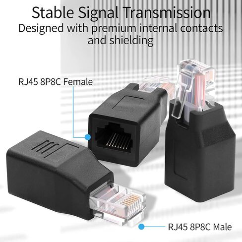 3PCS RJ45 Ethernet Adapter,Cat6 Male to Female Network Connector in Saudi Arabia