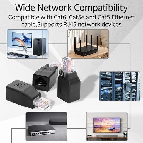 3PCS RJ45 Ethernet Adapter,Cat6 Male to Female Network Connector in Saudi Arabia