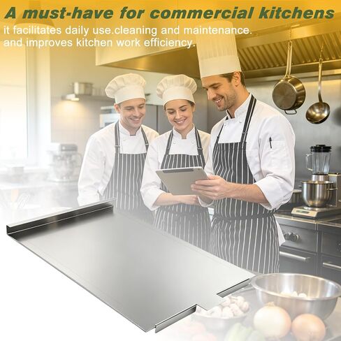 Commercial Deep Fryer Cover, 22 x 15.35 Inch Stainless Steel Tank Lid for 40-50 lbs Gas Floor Fryers, Night Shield with Easy-Peel Protective Film & Hand Lift for Food Truck/Restaurant in Saudi Arabia